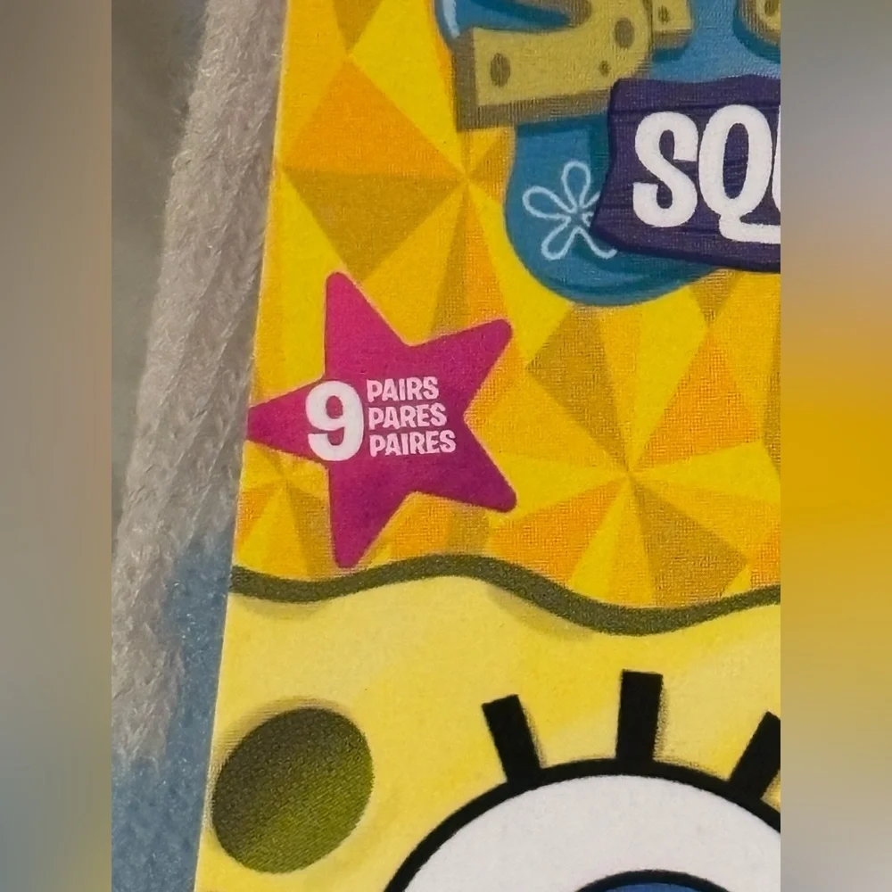 SpongeBob SquarePants 9 Pack No Show Socks